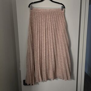 Japna Light Pink Floral A-Line Skirt